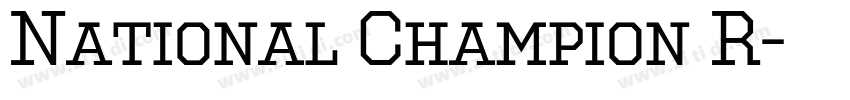 National Champion R字体转换 National Champion R字体转换